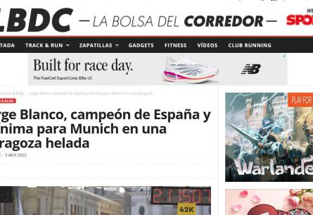 Jorge Blanco, campeón de España y mínima para Munich en una Zaragoza helada